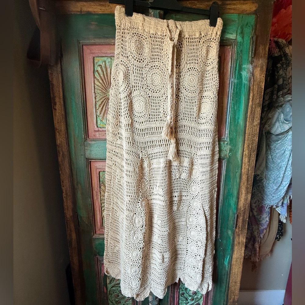 NWT Free People X Flook Crochet Skirt